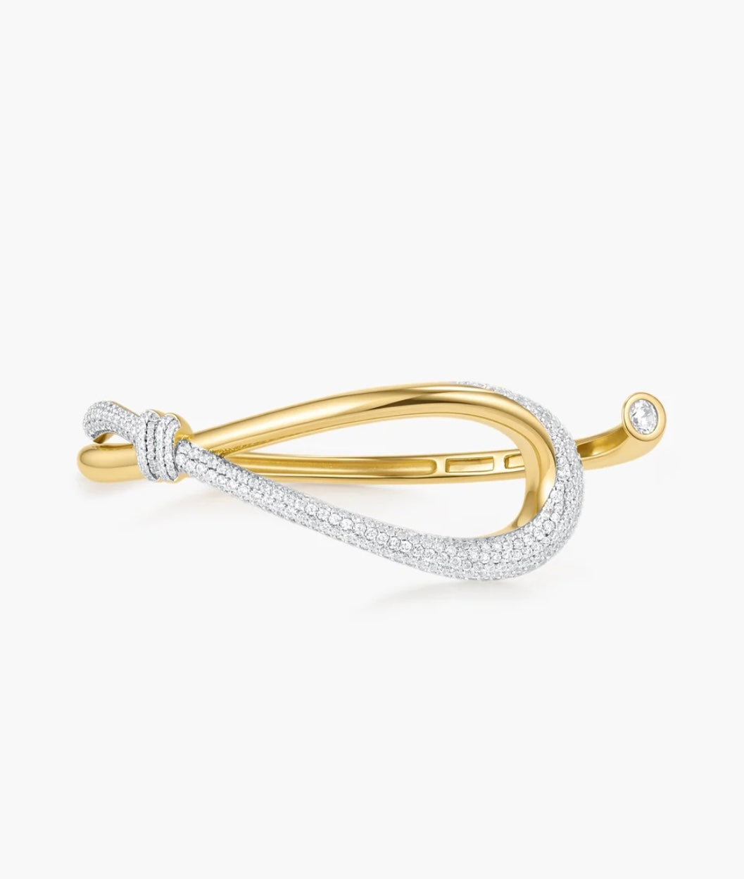 Ania Haie Gold Pave Knot Cuff 48X58mm Bracelet B077-04G