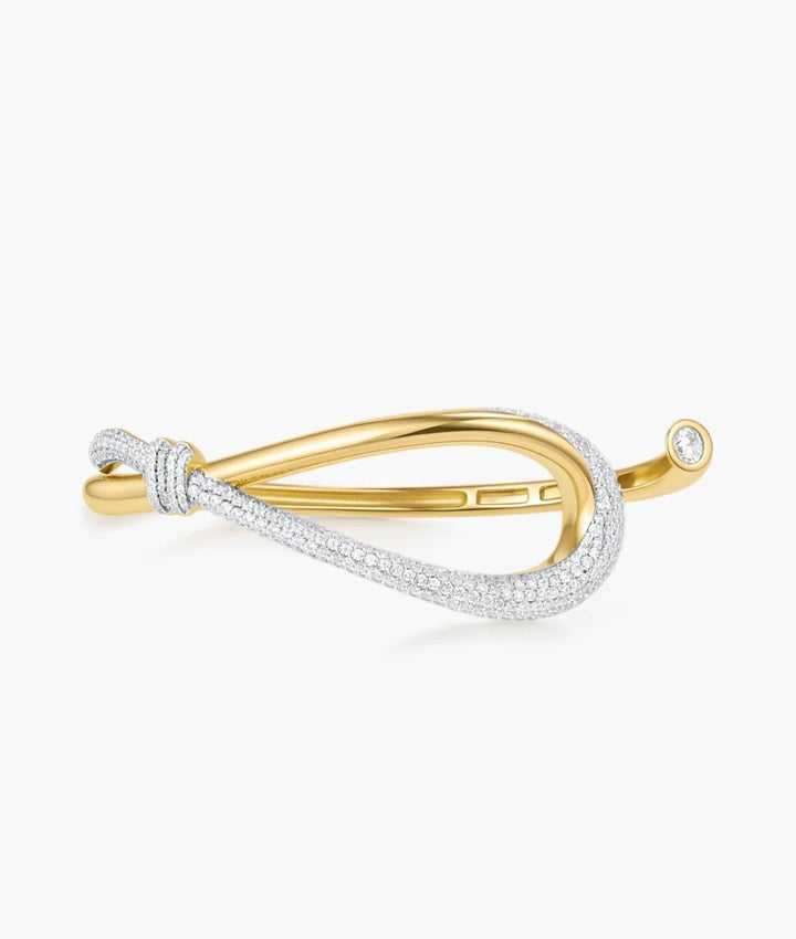 Ania Haie Gold Pave Knot Cuff 48X58mm Bracelet B077-04G