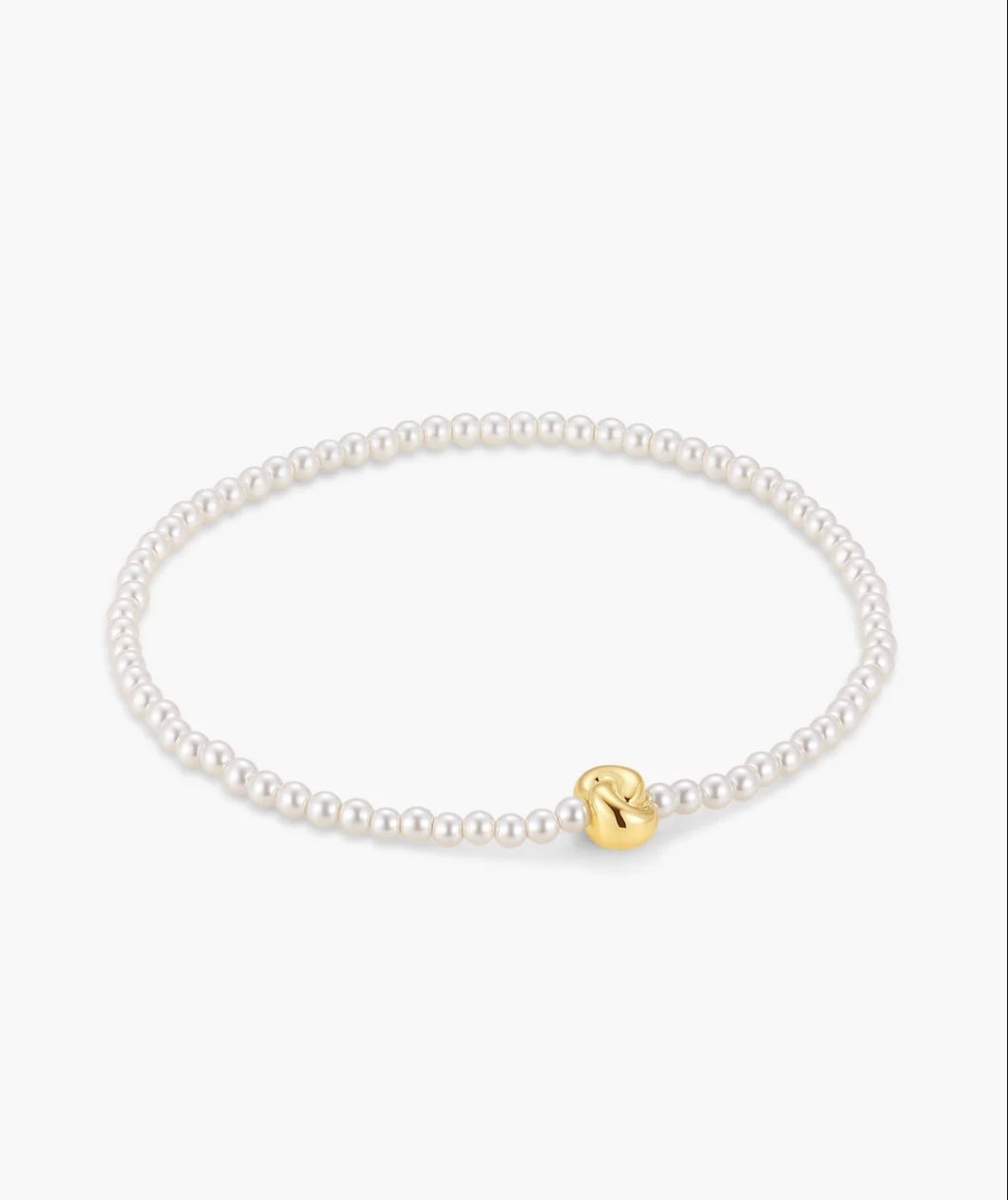 Ania Haie Gold Glass Pearl & Twist Beaded 17cm Bracelet B077-01G