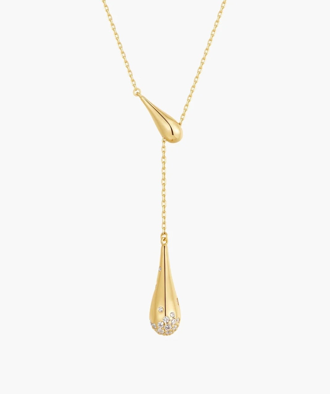 ANIA HAIE Gold Single-Slide Teardrop 45.5-53cm Necklace N078-04G