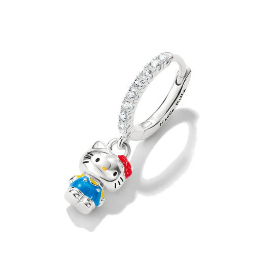 THOMAS SABO Hello Kitty Single Hoop Earring with Zirconia Blue TCR774