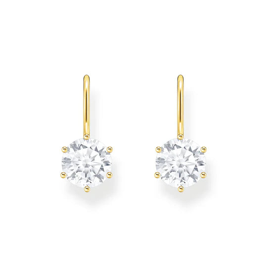 THOMAS SABO EARRINGS with White Zirconia - Gold TH2287Y