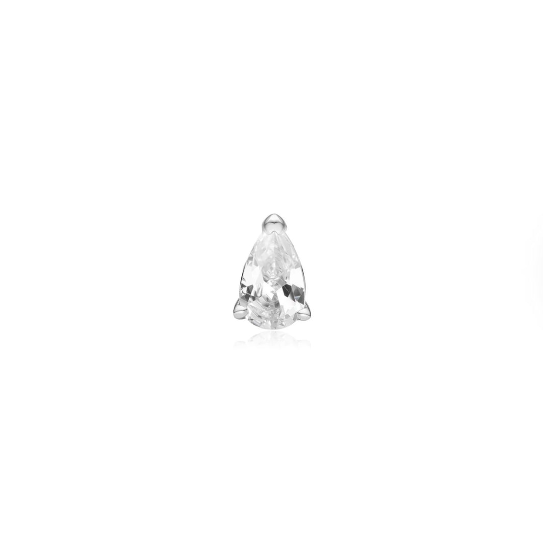 Ania Haie Silver Pear Barbell Single Earring E070-01H