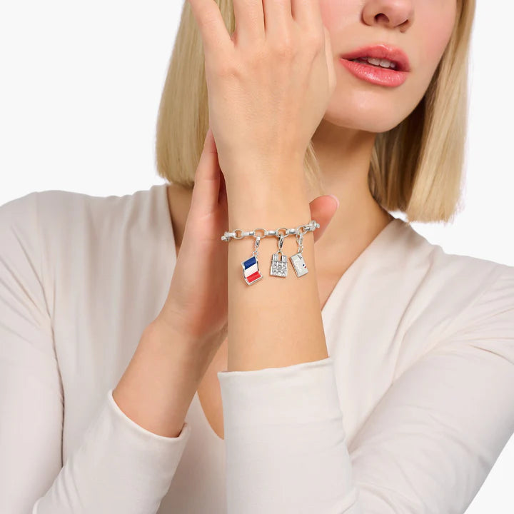 THOMAS SABO Charm Pendant in French National Flag Design