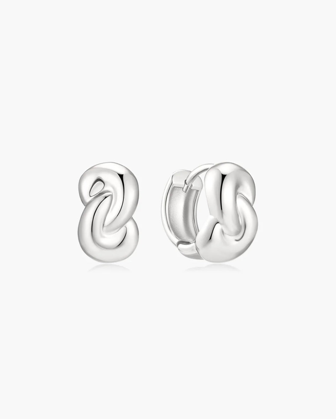 Ania Haie Silver Rope Twist Huggie Hoop Earrings E077-03H