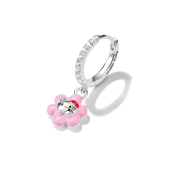 THOMAS SABO Hello Kitty Single Hoop Earring Flower with Zirconia TCR773
