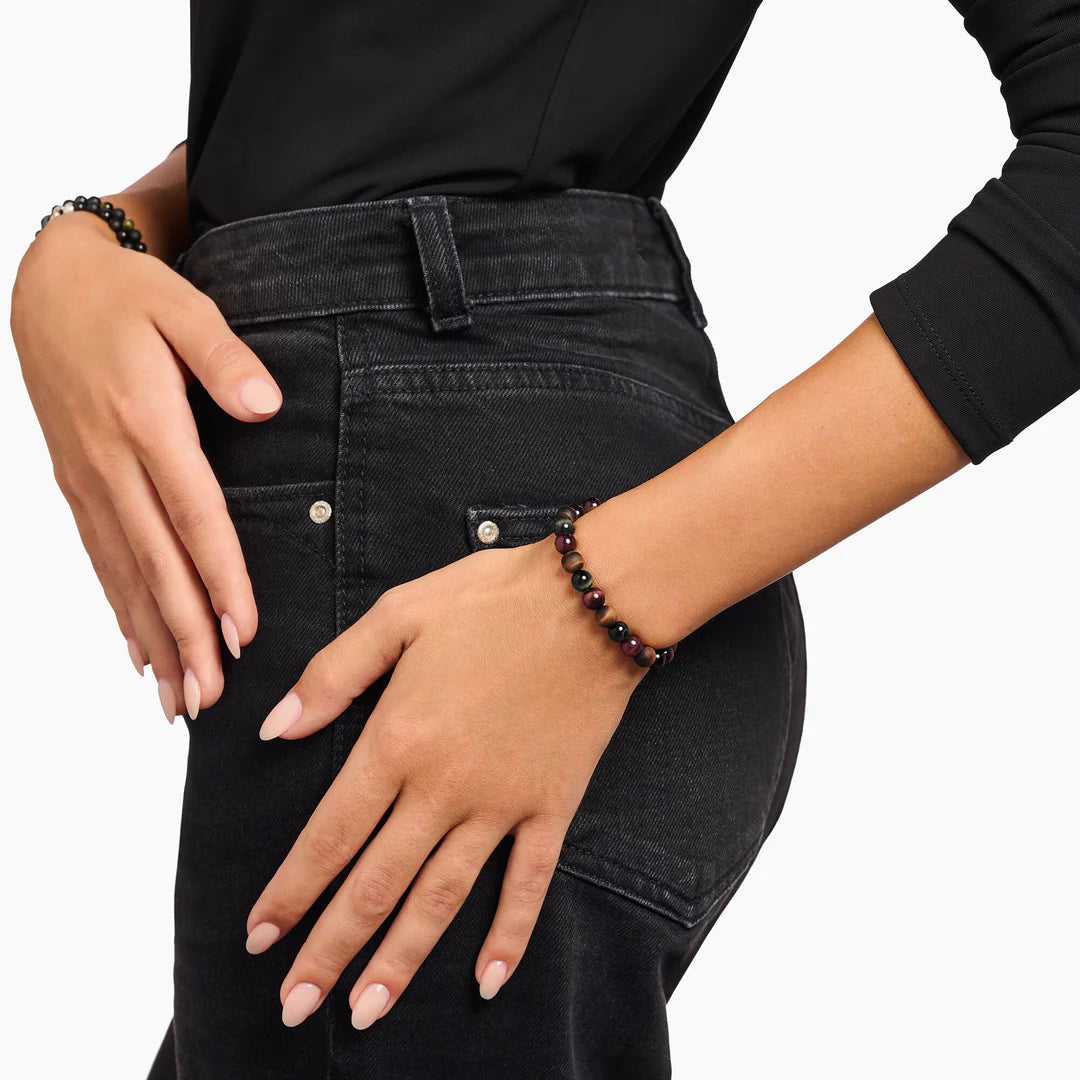 THOMAS SABO Talisman Bracelet with Tiger Eye Beads TA2182TI