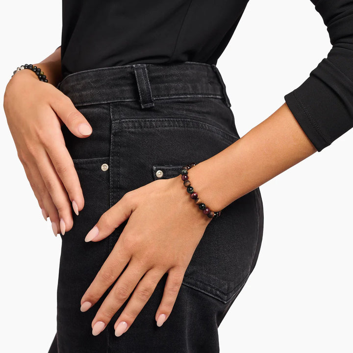 THOMAS SABO Talisman Bracelet with Tiger Eye Beads TA2182TI