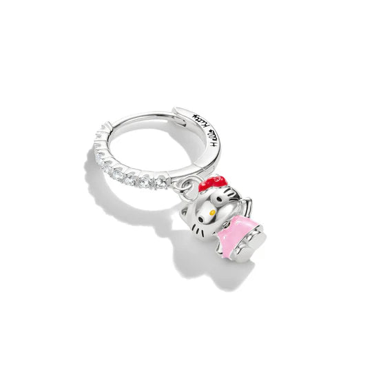 THOMAS SABO Hello Kitty Single Hoop Earring with Zirconia Pink TCR772