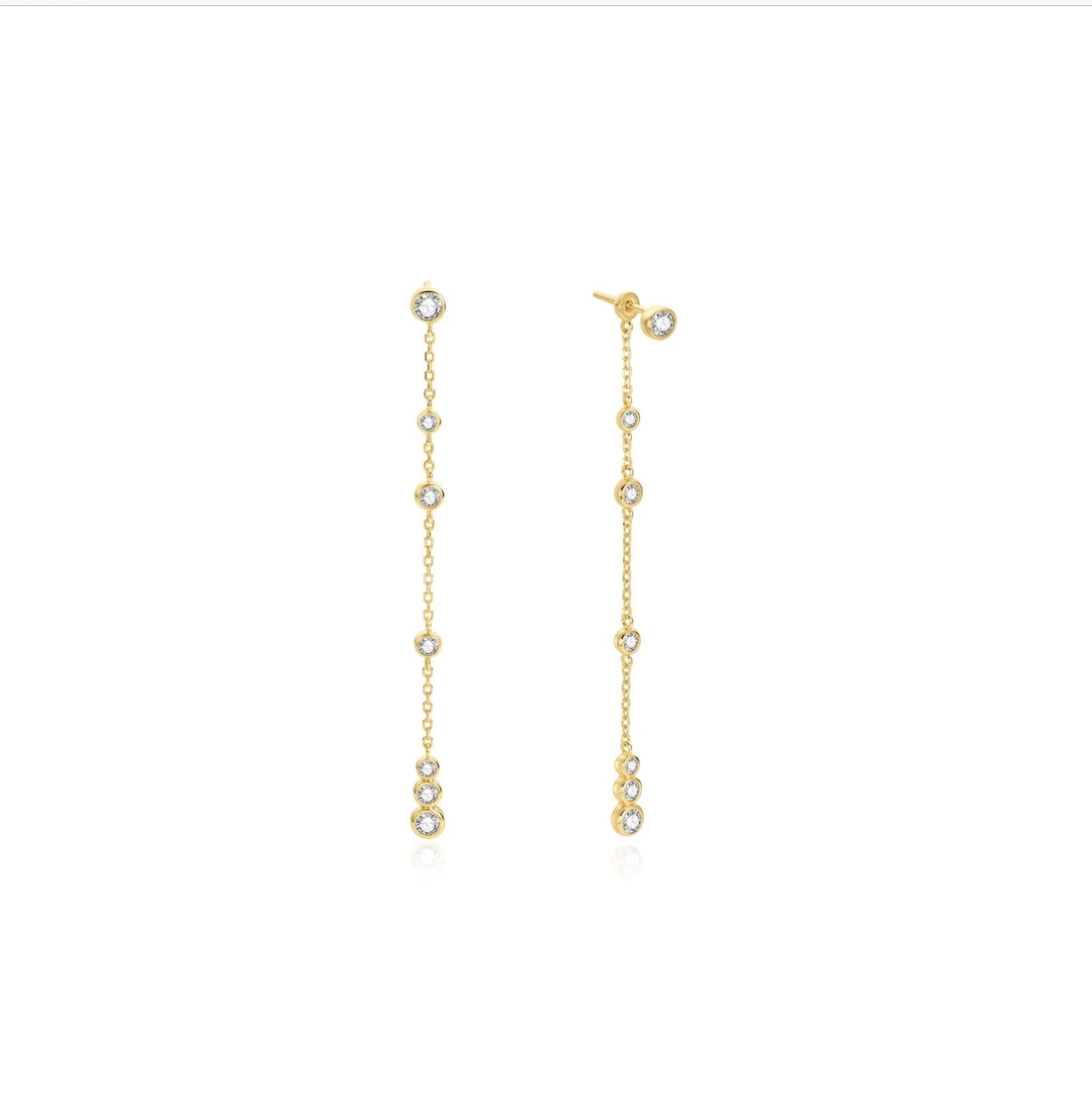Ania Haie Gold Cascade Station Drop Stud Earrings E075-12G