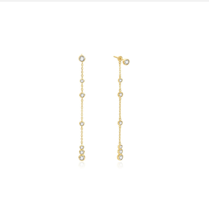 Ania Haie Gold Cascade Station Drop Stud Earrings E075-12G