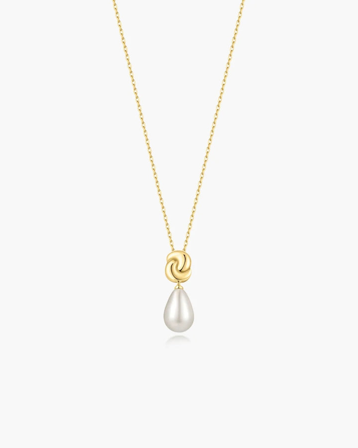 Ania Haie Gold Twist & Shell Pearl 43cm Necklace N077-03G