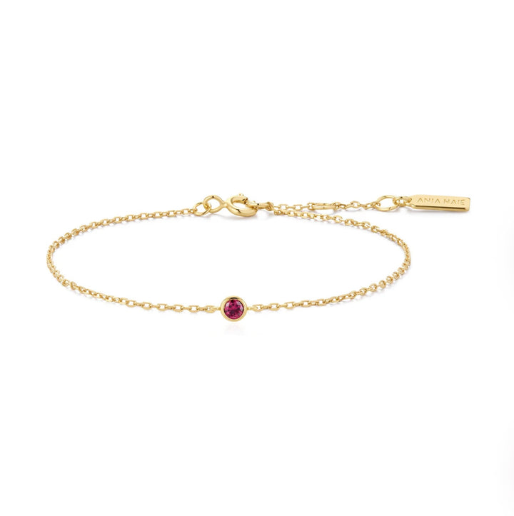 Ania Haie Gold Crimson Solitaire Bracelet B071-01G