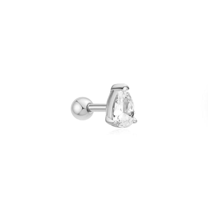 Ania Haie Silver Pear Barbell Single Earring E070-01H