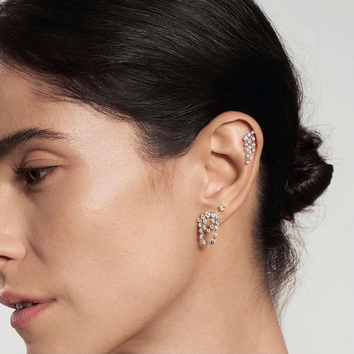 Ania Haie Silver Triple Fringe Stud Earrings E079-06H