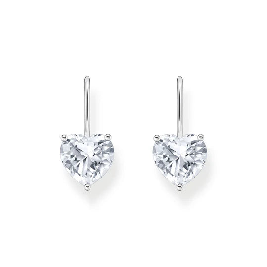 THOMAS SABO EARRINGS With White Heart -Shaped Zirconia TH2288