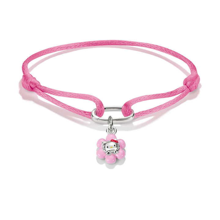 THOMAS SABO Hello Kitty Textile Bracelet with Pink Flower TA2243