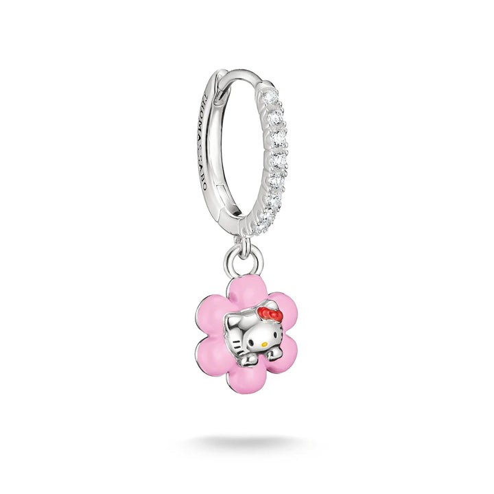 THOMAS SABO Hello Kitty Single Hoop Earring Flower with Zirconia TCR773
