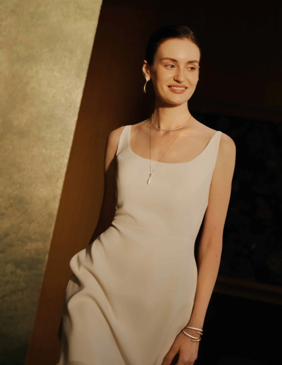 ANIA HAIE Gold Pavé Statement Teardrop 48-53cm Necklace N078-05G