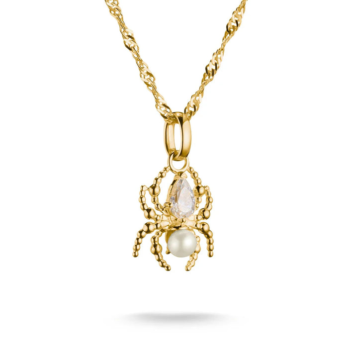 THOMAS SABO Gold Spider Pearl Necklace TKE2351Y