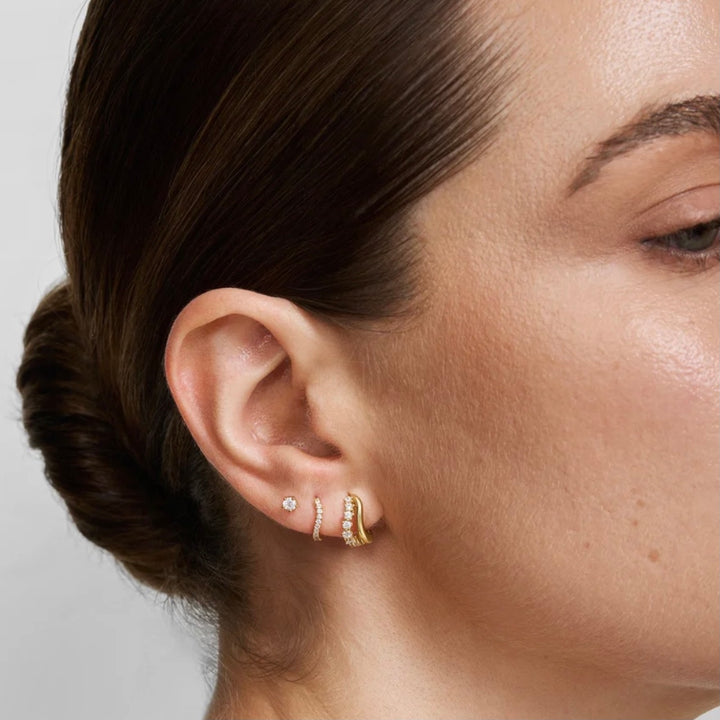 Ania Haie Gold Five-Prong Sparkle Barbell Earring E079-03G