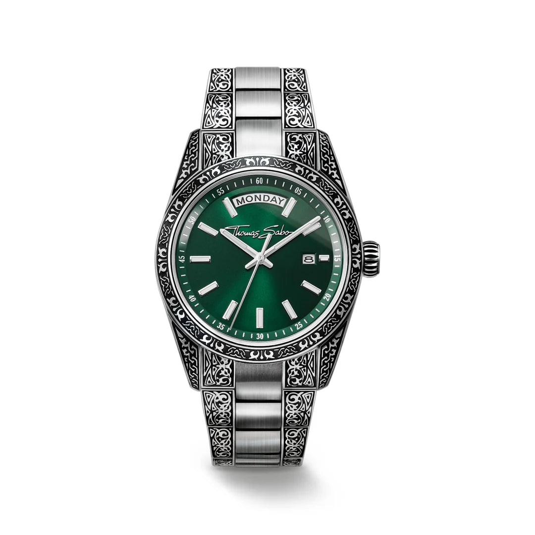 THOMAS SABO Rebel Revive Watch 36mm Green TWA0426
