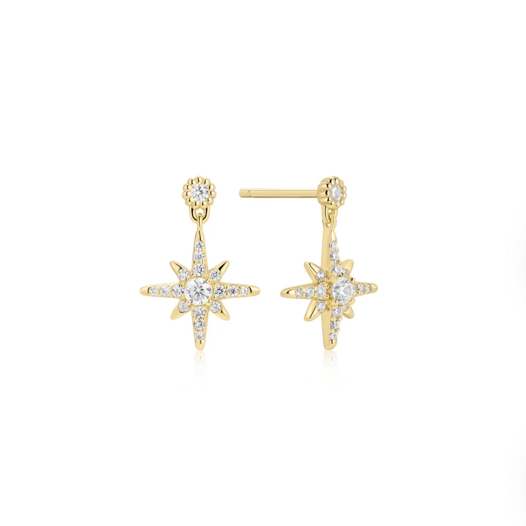 Ania Haie Gold Mother of Pearl Halo Heart Stud Earrings E071-03G