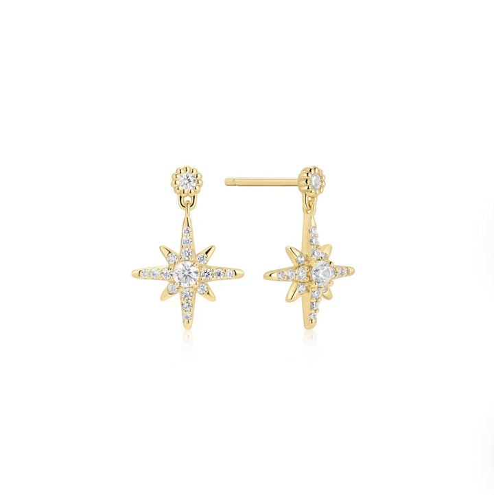 Ania Haie Gold Mother of Pearl Halo Heart Stud Earrings E071-03G