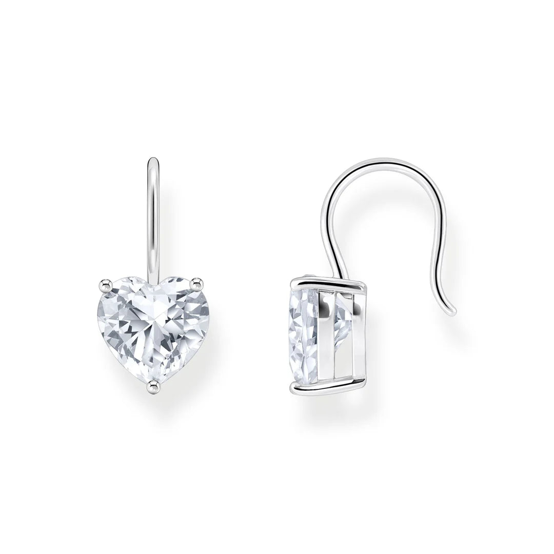 THOMAS SABO EARRINGS With White Heart -Shaped Zirconia TH2288