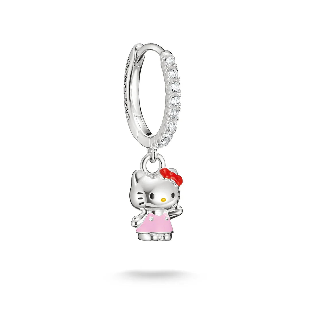 THOMAS SABO Hello Kitty Single Hoop Earring with Zirconia Pink TCR772