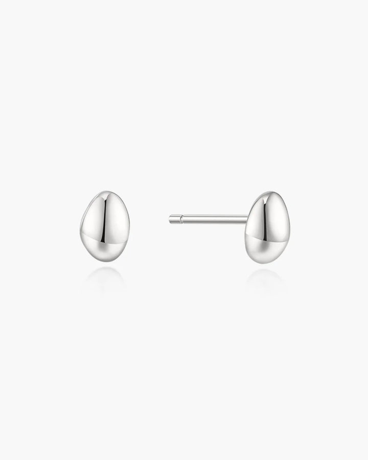 Ania Haie Silver Organic Dome Pebble Stud Earrings E076-02H