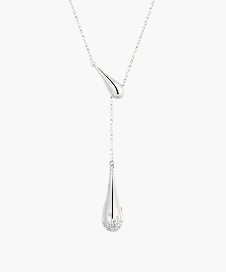 ANIA HAIE Silver Single-Slide Teardrop 45.5-53cm Necklace N078-04H
