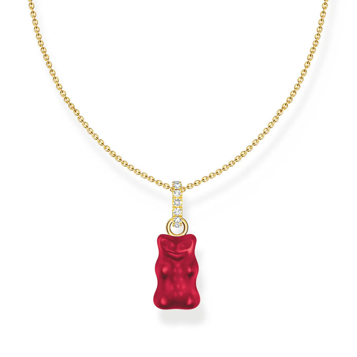 Thomas Sabo Gold Necklace Strawberry Red Goldbear and Zirconia TKE2209REY