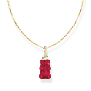 Thomas Sabo Gold Necklace Strawberry Red Goldbear and Zirconia TKE2209REY