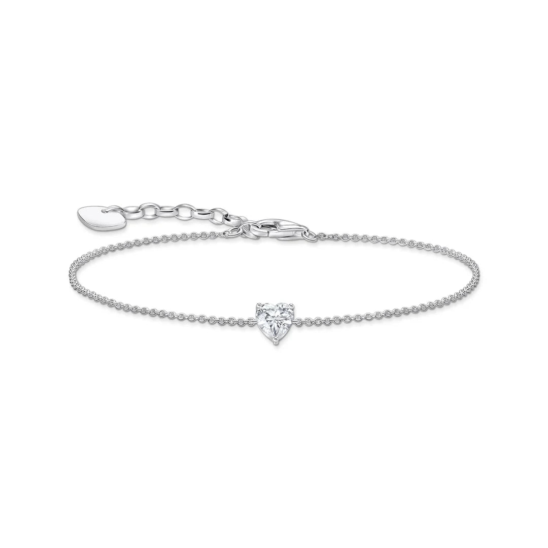 THOMAS SABO BRACELET With White Heart-Shaped Pendant TA2157