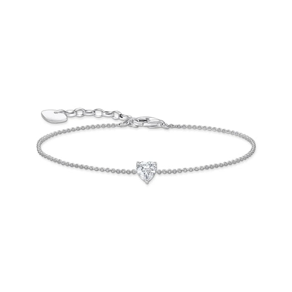 THOMAS SABO BRACELET With White Heart-Shaped Pendant TA2157