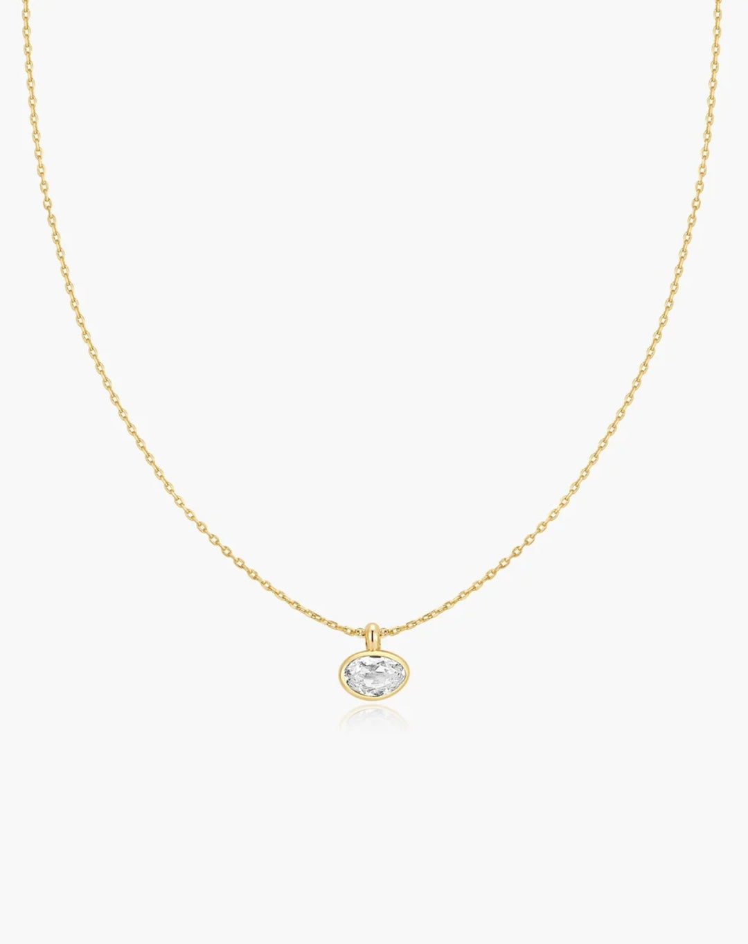 Ania Haie Gold Bezel Organic Pebble Necklace N076-03G