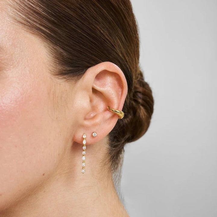 Ania Haie Gold Five-Prong Sparkle Barbell Earring E079-03G