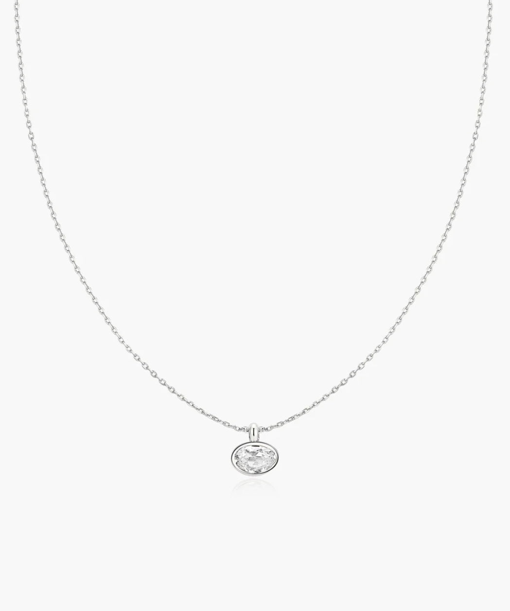 Ania Haie Silver Bezel Organic Pebble Necklace N076-03H