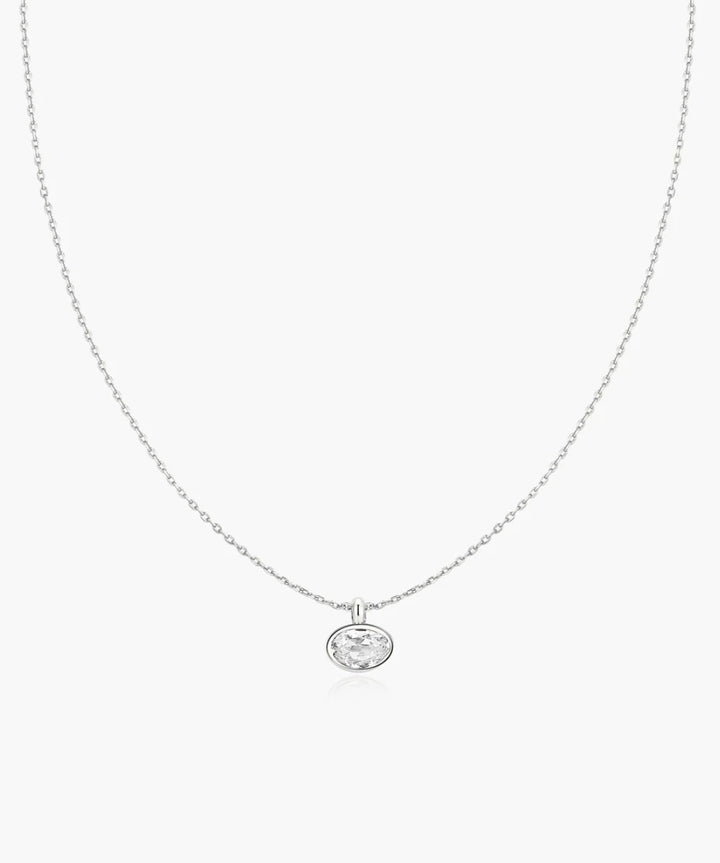 Ania Haie Silver Bezel Organic Pebble Necklace N076-03H