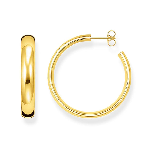 THOMAS SABO MEDIUM CHUNKY HOOP EARRINGS Gold Plated TCR640Y