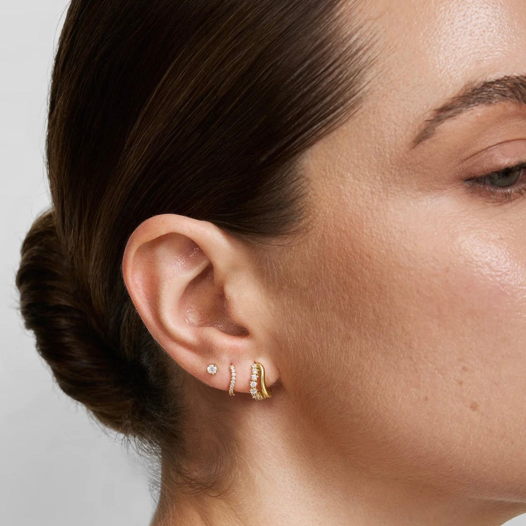 Ania Haie Gold Mini Five-Prong Sparkle Stud Earrings E079-04G