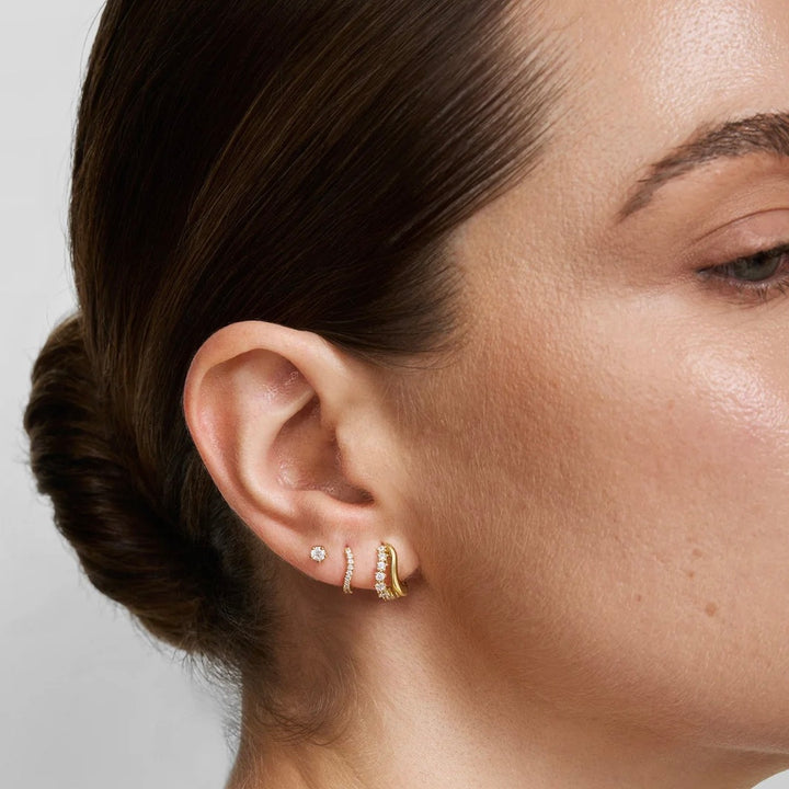 Ania Haie Gold Mini Five-Prong Sparkle Stud Earrings E079-04G
