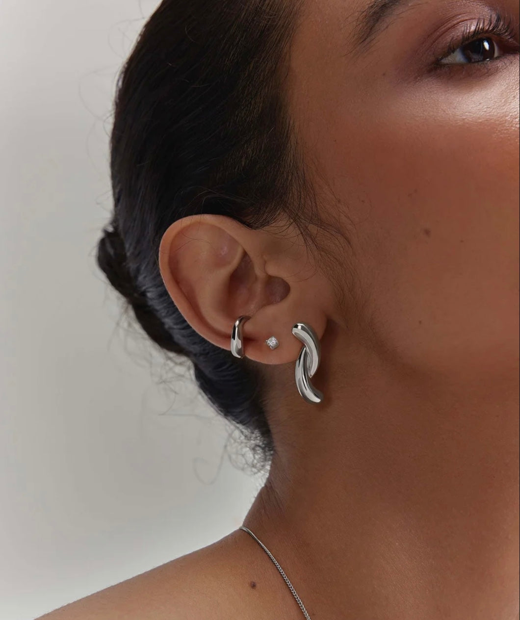 Ania Haie Silver Twist Stud Earrings E077-05H