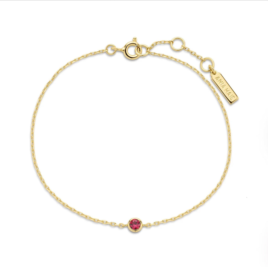 Ania Haie Gold Crimson Solitaire Bracelet B071-01G