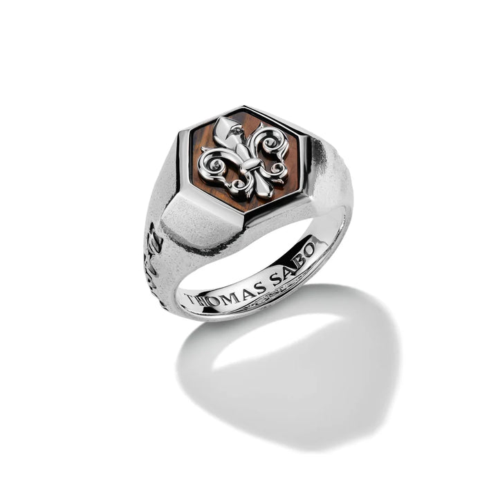 THOMAS SABO Signet Ring Lily Emblem TR2516M
