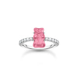 Thomas Sabo Silver Ring with Pink Mini Goldbear TR2459P