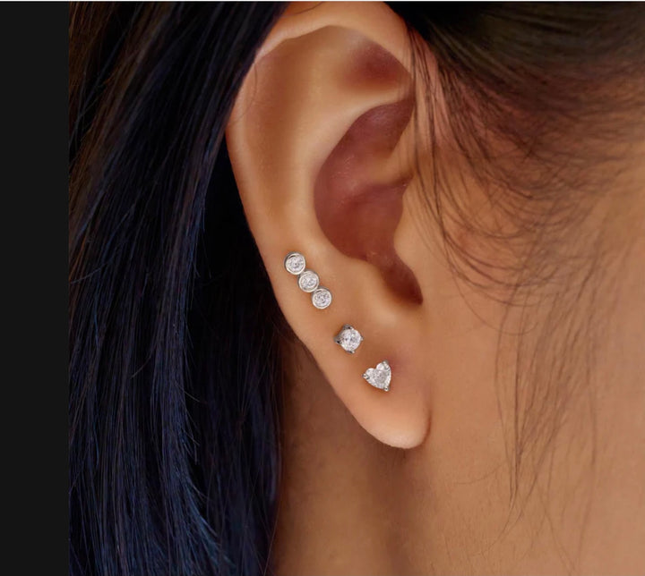 Ania Haie Silver Heart Barbell Single Earring E070-02H