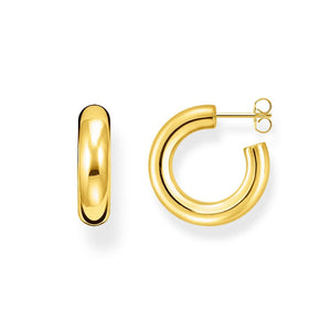 THOMAS SABO CHUNKY HOOP EARRINGS - Small Gold Plated TCR635Y