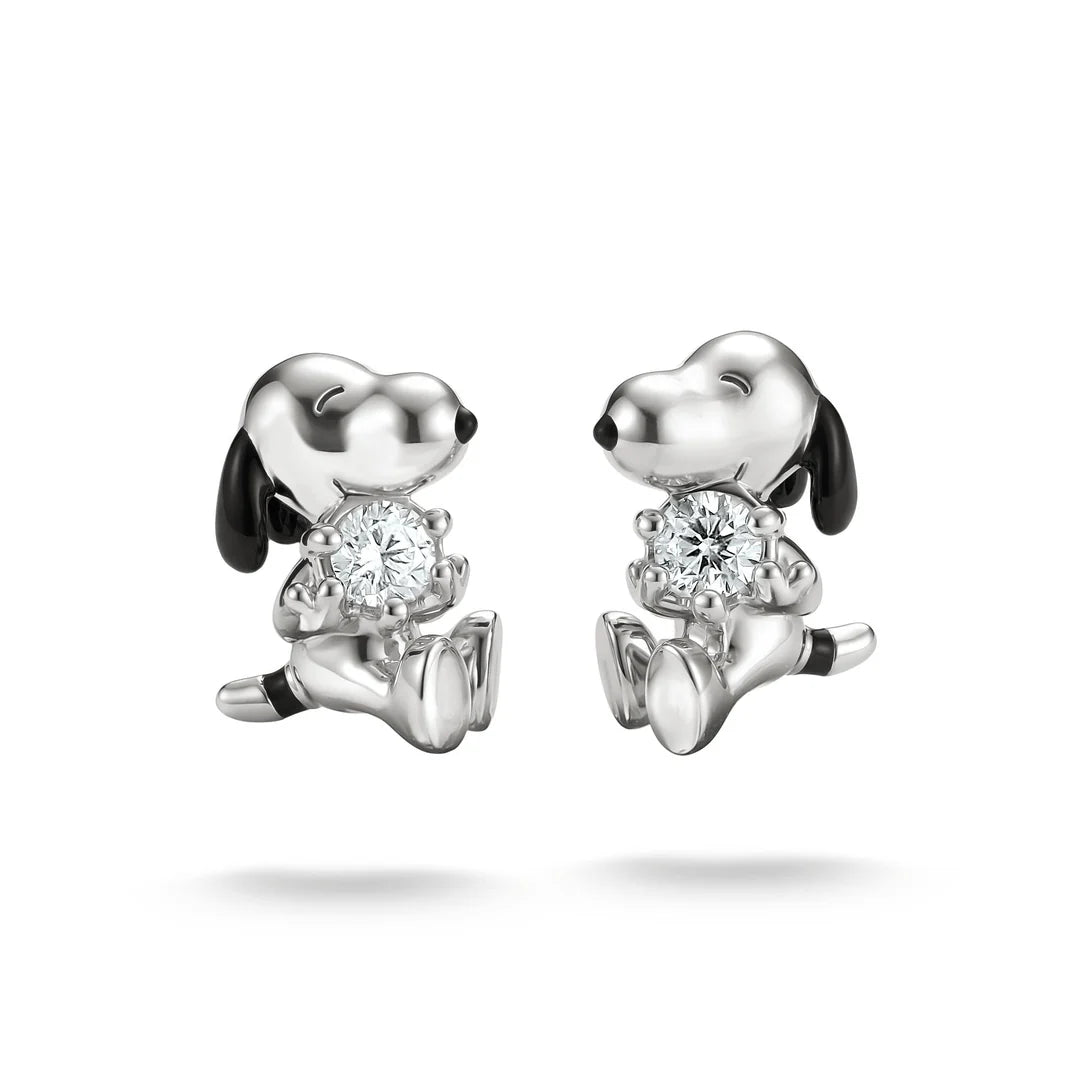 THOMAS SABO Snoopy Stud Earrings White Zirconia TH2348
